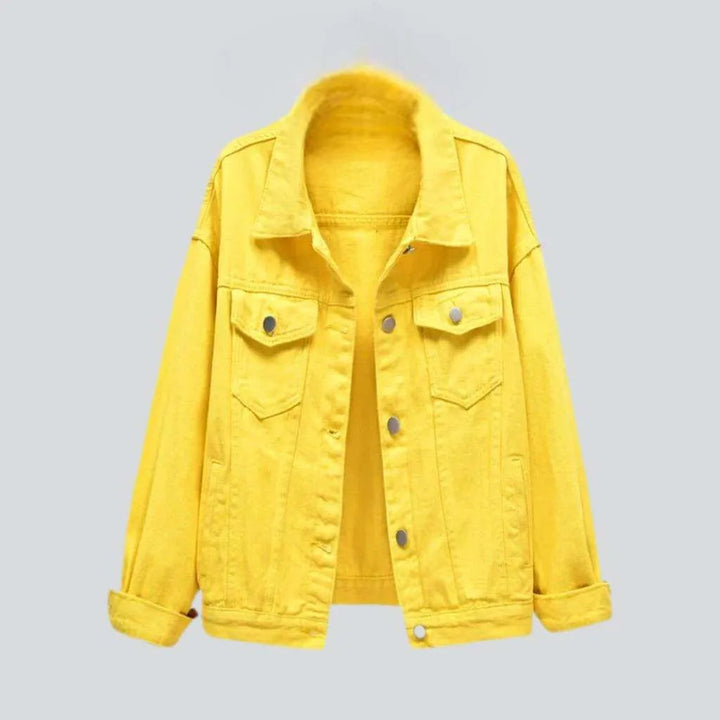 Y2k color jeans jacket for ladies | Jeans4you.shop
