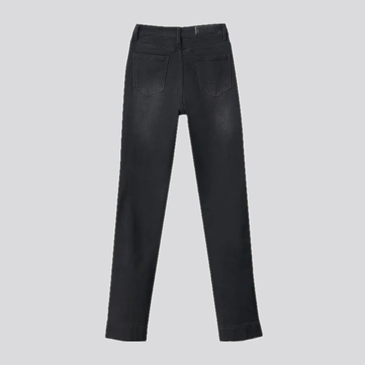 Slim fit fashionable elastic jeans for women