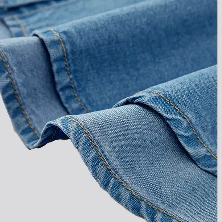 Casual colored oversized women's jean shirt